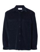 Slhpeder-Cordruroy Overshirt Ls Selected Homme Navy