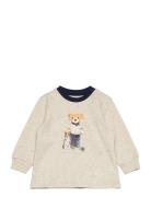 Polo Bear Cotton Jersey Long-Sleeve Tee Ralph Lauren Baby Beige