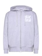 Nb Core Zip Hood Grey Nikben Purple