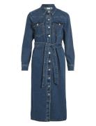 Vially L/S Midi Denim Dress Mbd Vila Blue