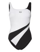 Women's Arena Swimsuit Liliana U Back Black-White Arena White