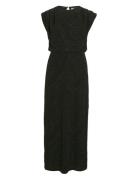 Vizoe O-Neck S/L Ankle Dress/Dc Vila Black