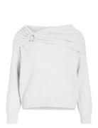 Vikenya L/S Off Shoulder Knit Top/Ka Vila White