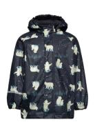 Rain Jacket - Aop, W. Fleece CeLaVi Navy