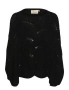 Crmistletoe Knit Poncho Cream Black