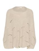 Crmistletoe Knit Poncho Cream Beige