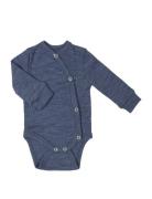 Wrap Body, Merino Wool, Denim Melange Drop Needle Smallstuff Navy