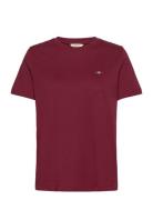 Reg Shield Ss T-Shirt GANT Burgundy