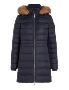 Tyra Down Coat With Fur Tommy Hilfiger Navy