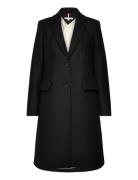 Wool Blend Classic Coat Tommy Hilfiger Black