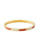 Striped Candy Bangle Design Letters Red