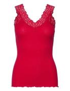 Rwbernadine Sl Lace Top Rosemunde Red