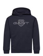 Relaxed Contrast Shield Hoodie GANT Navy