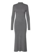 Perkins-Neck Knitted Dress Mango Grey