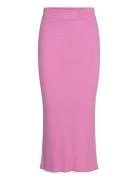 Fine Knit Rib Skirt Davida Cashmere Pink