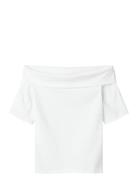 Nlfrova 2/4 Off Shoulder Short Top LMTD White