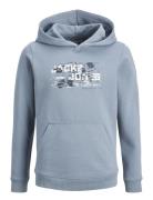 Jcooutdoor Logo Sweat Hood Sn Jnr Jack & J S Blue