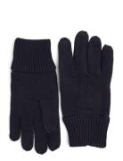 Knitted Logo Gloves Superdry Black