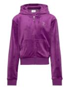 Diamante Zip Through Hoodie Juicy Couture Purple