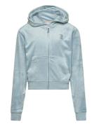 Diamante Zip Through Hoodie Juicy Couture Blue