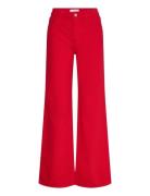 High Waist Straight Jeans Mango Red