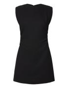 Short Dress With Draped Detail Mango Black