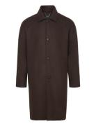 Mac Wool Coat-Dark Brown Edwin Brown