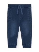 Fleece Denim Trousers For Baby Boy -Bci Boboli Blue