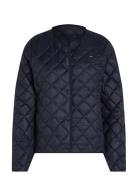 Lw Down Quilted Collarless Jkt Tommy Hilfiger Navy