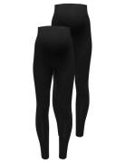 Olmlovely Life New Legging 2Pck Jrs Noos Only Maternity Black
