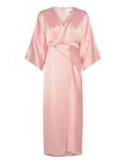 Erica Wrap Detailed Midi Dress Malina Pink