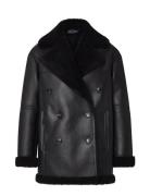 Daniella Faux Shearling Coat Lexington Clothing Black