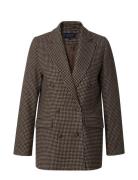 Remi Wool Blend Double Breasted Blazer Lexington Clothing Brown