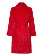 Lrl L/S Shawl Collar Robe Short Lauren Ralph Lauren Homewear Red