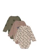 Hcbertram - Bodysuit 3-Pack Hust & Claire Khaki