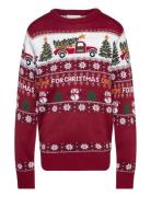 Driving Home For Christmas Kids Christmas Sweats Red