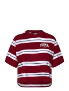 Puma Squad Striped Tee PUMA Burgundy