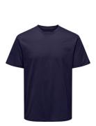 Onsmax Life Ss Stitch Tee Noos ONLY & SONS Navy