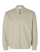 Slhmack Sweat Bomber Ls Noos Selected Homme Beige