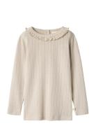 Nmfrachel Nis Ls Slim Top Lil Noos Lil'Atelier Beige