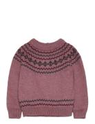 Jacquard Sweater Mango Pink