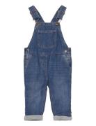 Long Denim Overalls With Pocket Mango Blue