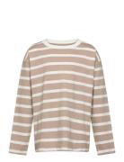 Striped Long Sleeves T-Shirt Mango Beige