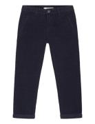 Corduroy Straight Trousers Mango Navy