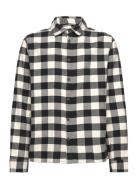 Check Cotton Shirt Mango Black