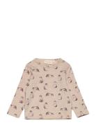 T-Shirt Ls Aop Sweat Minymo Beige