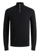 Jjeemil Knit Half Zip Noos Jnr Jack & J S Black