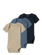 Nbnbody 3P Ss Solid Rib Noos Name It Blue