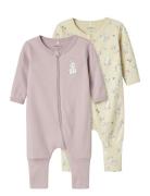 Nbfnightsuit 2P Zip Ff Sand Rabbit Noos Name It Pink