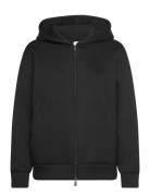 Viscose Bonded Ck Emb Zip Hoodie Calvin Klein Black